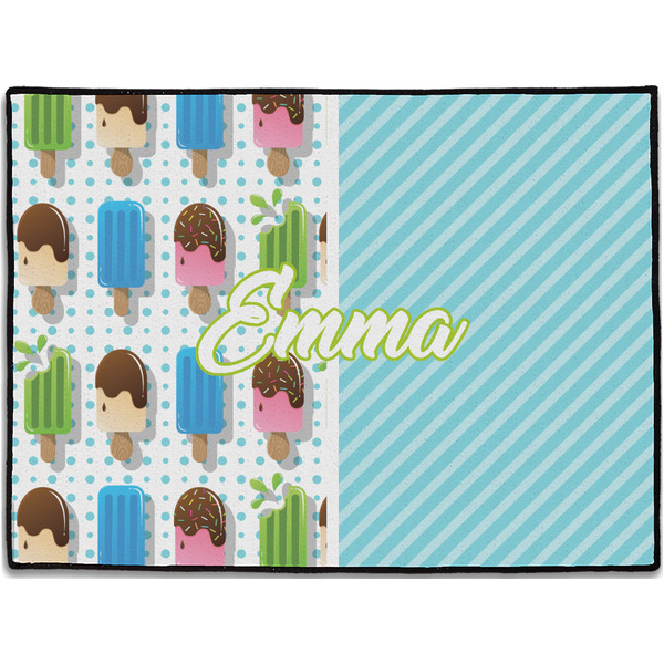Custom Popsicles and Polka Dots Door Mat - 24"x18" (Personalized)