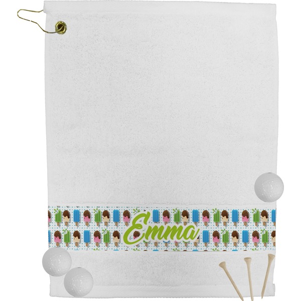 Custom Popsicles and Polka Dots Golf Bag Towel (Personalized)
