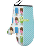 Popsicles and Polka Dots Left Oven Mitt (Personalized)