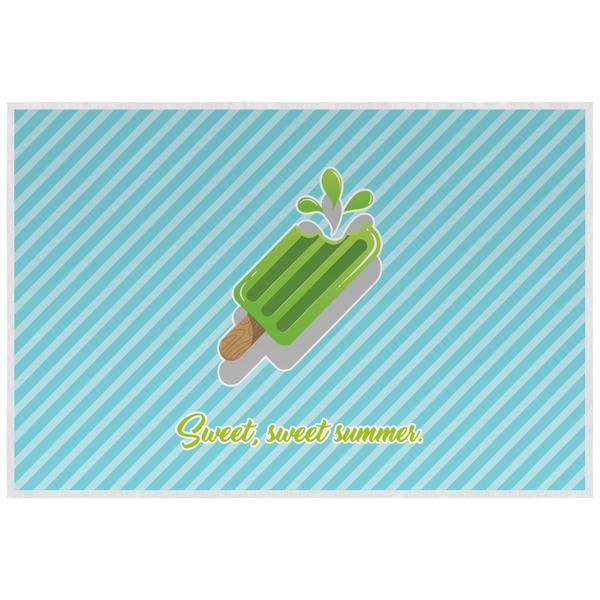 Popsicles and Polka Dots Personalized Placemat (Back)