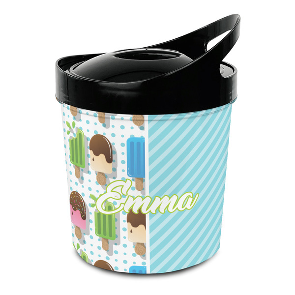 Custom Popsicles and Polka Dots Plastic Ice Bucket (Personalized)