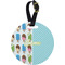 Popsicles and Polka Dots Plastic Luggage Tag - Round (Personalized)