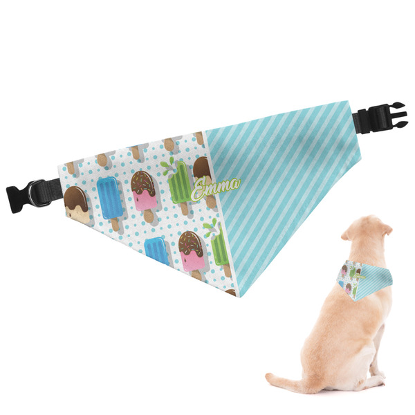 Custom Popsicles and Polka Dots Dog Bandana - Large (Personalized)