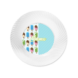 Popsicles and Polka Dots Plastic Party Appetizer & Dessert Plates - 6" (Personalized)