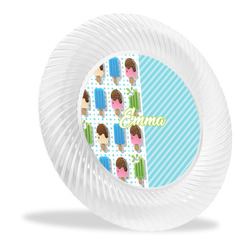 Popsicles and Polka Dots Plastic Party Dinner Plates - 10" (Personalized)