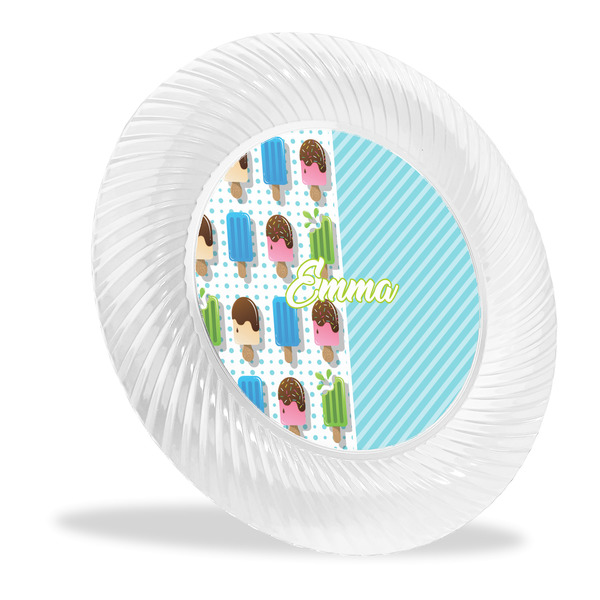 Custom Popsicles and Polka Dots Plastic Party Dinner Plates - 10" (Personalized)