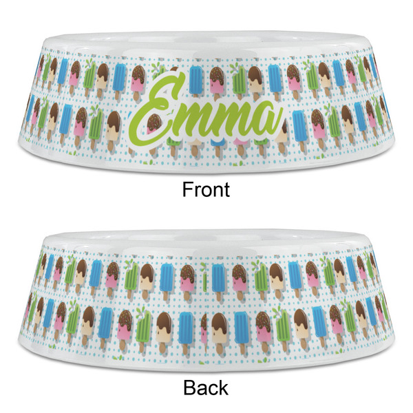 Popsicles and Polka Dots Plastic Pet Bowls - Large - APPROVAL