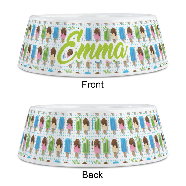 Popsicles and Polka Dots Plastic Pet Bowls - Medium - APPROVAL