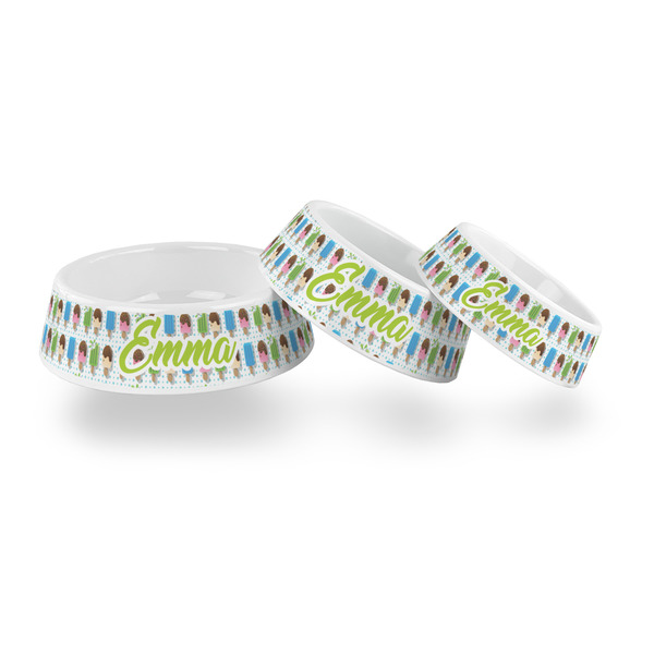 Popsicles and Polka Dots Plastic Pet Bowls - PARENT MAIN