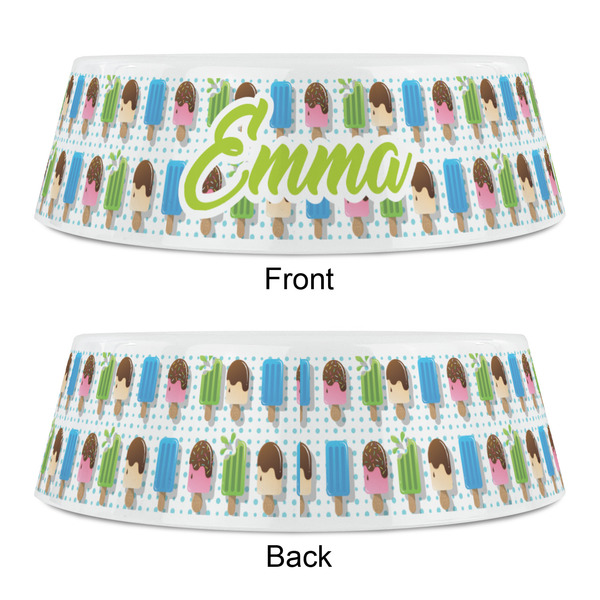Popsicles and Polka Dots Plastic Pet Bowls - Small - APPROVAL