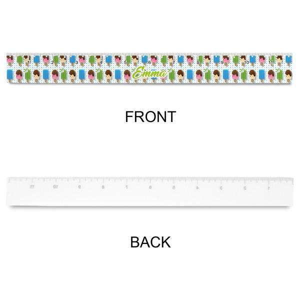 Popsicles and Polka Dots Plastic Ruler - 12" - APPROVAL