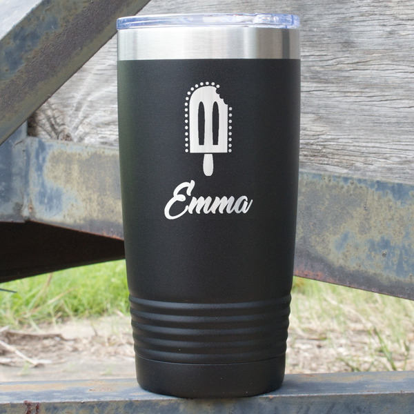 Custom Popsicles and Polka Dots 20 oz Stainless Steel Tumbler (Personalized)