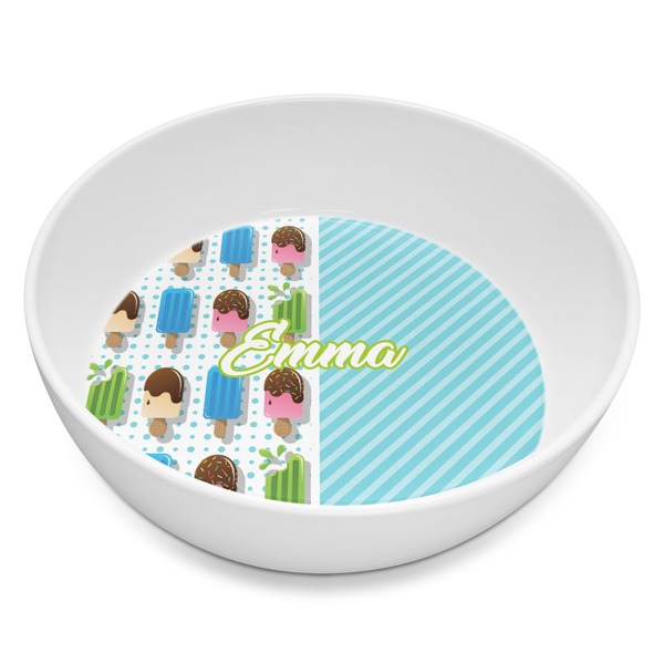 Custom Popsicles and Polka Dots Melamine Bowl - 8 oz (Personalized)