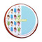 Popsicles and Polka Dots Printed Icing Circle - Medium - On Cookie