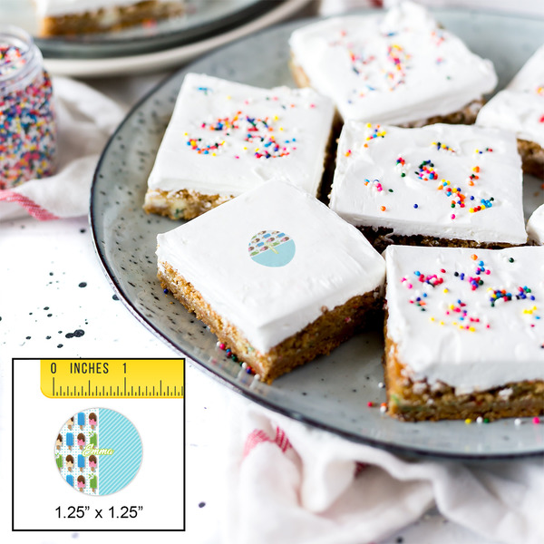 Popsicles and Polka Dots Printed Icing Circle - XSmall - In Context