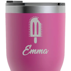 Popsicles and Polka Dots RTIC Tumbler - Magenta - Laser Engraved - Double-Sided (Personalized)