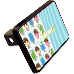 Popsicles and Polka Dots Rectangular Trailer Hitch Cover - 2" (Personalized)