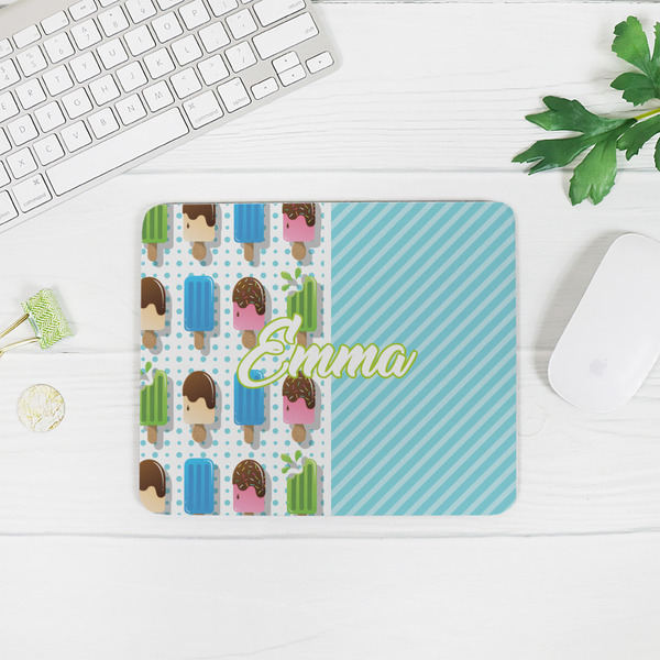 Popsicles and Polka Dots Rectangular Mouse Pad - LIFESTYLE 2