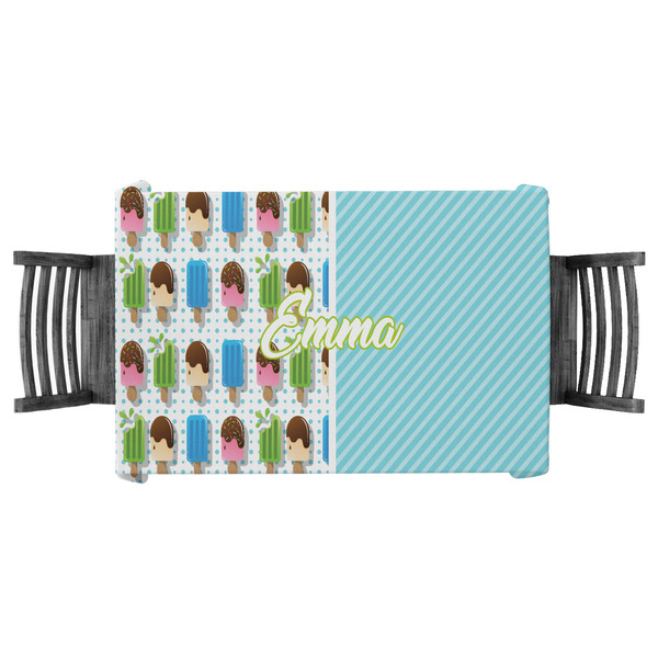 Custom Popsicles and Polka Dots Tablecloth - 58"x58" (Personalized)