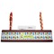 Popsicles and Polka Dots Red Mahogany Nameplates with Business Card Holder - Straight
