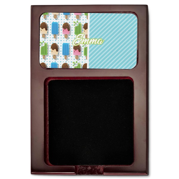Popsicles and Polka Dots Red Mahogany Sticky Note Holder - Flat