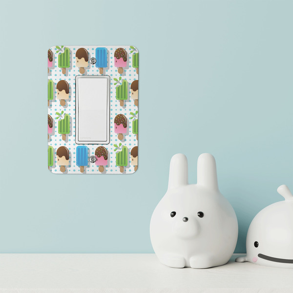 Popsicles and Polka Dots Rocker Light Switch Covers - Single - IN CONTEXT
