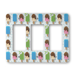 Popsicles and Polka Dots Rocker Style Light Switch Cover - Three Switch
