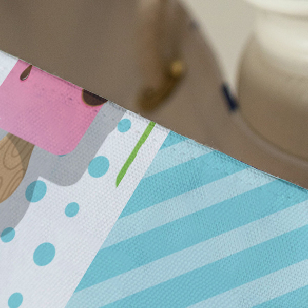 Popsicles and Polka Dots Large Rope Tote - Close Up View