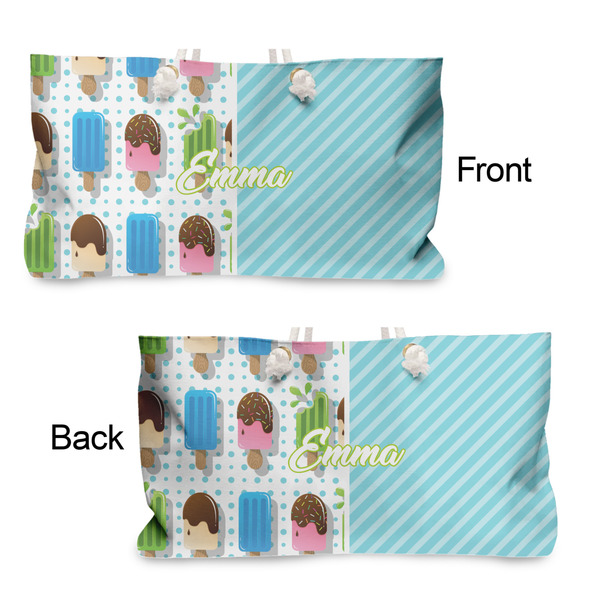 Popsicles and Polka Dots Large Rope Tote - From & Back View