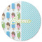 Popsicles and Polka Dots Round Coaster Rubber Back - Single