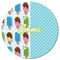 Popsicles and Polka Dots Round Fridge Magnet - FRONT