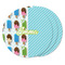 Popsicles and Polka Dots Round Fridge Magnet - THREE