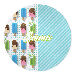 Popsicles and Polka Dots 5' Round Indoor Area Rug (Personalized)