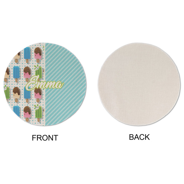 Popsicles and Polka Dots Round Linen Placemats - APPROVAL (single sided)
