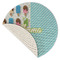 Popsicles and Polka Dots Round Linen Placemats - Front (folded corner single sided)