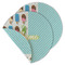Popsicles and Polka Dots Round Linen Placemats - MAIN (Double-Sided)