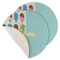 Popsicles and Polka Dots Round Linen Placemat - Single Sided - Set of 4 (Personalized)