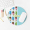 Popsicles and Polka Dots Round Mousepad - LIFESTYLE 2