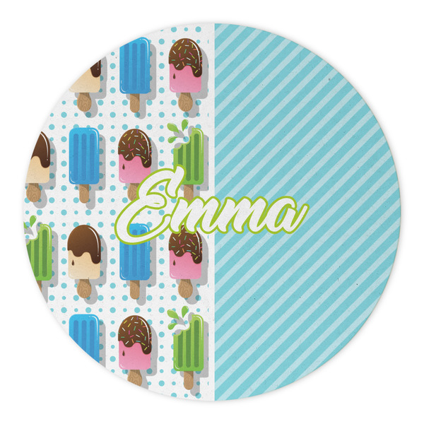 Popsicles and Polka Dots Round Paper Coaster - Approval