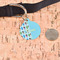 Popsicles and Polka Dots Round Pet ID Tag - Large - In Context