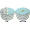 Popsicles and Polka Dots Round Pouf Ottoman (Top and Bottom)
