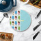 Popsicles and Polka Dots Round Stone Trivet - In Context View