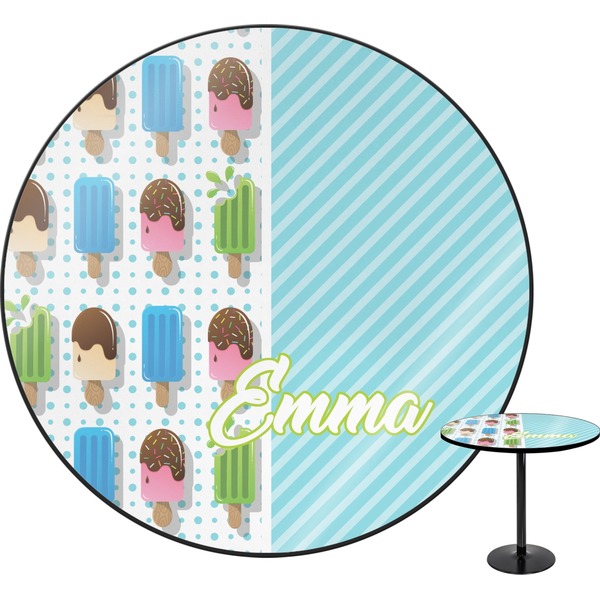 Custom Popsicles and Polka Dots Round Table - 30" (Personalized)