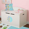 Popsicles and Polka Dots Round Wall Decal on Toy Chest