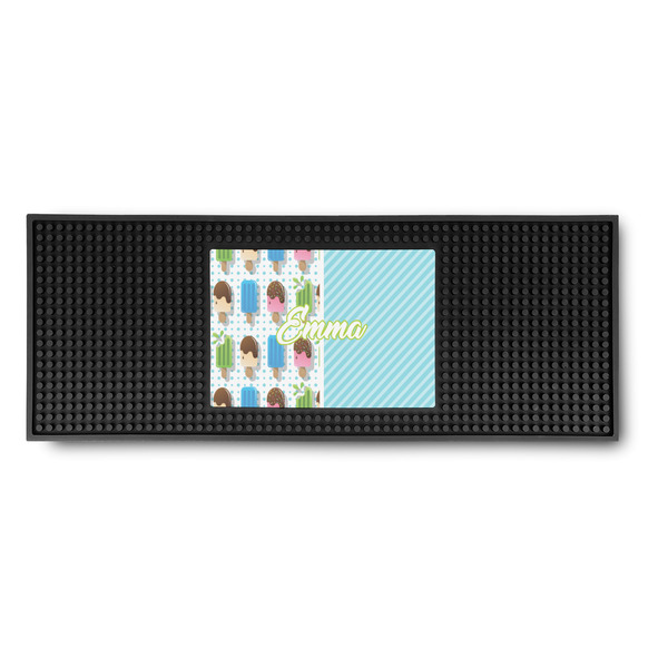 Custom Popsicles and Polka Dots Rubber Bar Mat (Personalized)