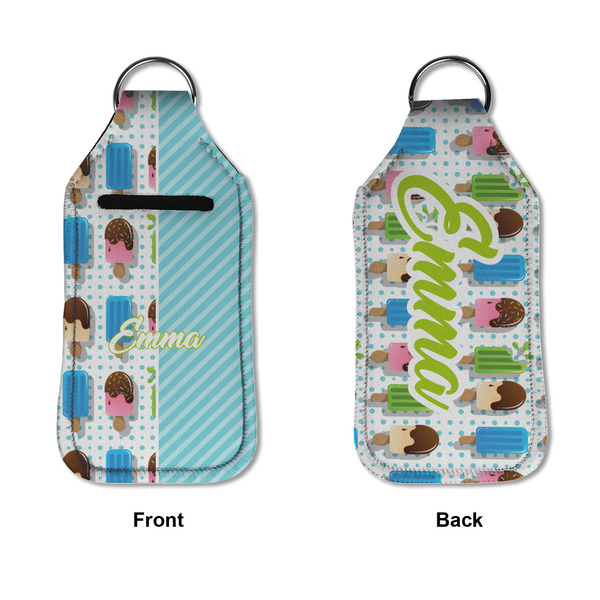 Popsicles and Polka Dots Sanitizer Holder Keychain - Large APPROVAL (Flat)