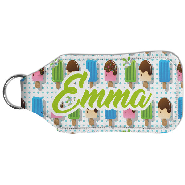 Popsicles and Polka Dots Sanitizer Holder Keychain - Large (Back)