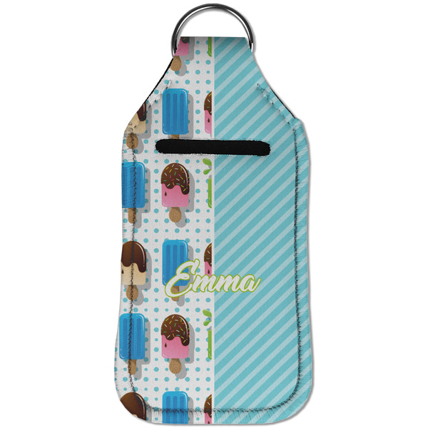 Popsicles and Polka Dots Sanitizer Holder Keychain - Large (Front)