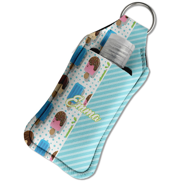 Popsicles and Polka Dots Sanitizer Holder Keychain - Large in Case