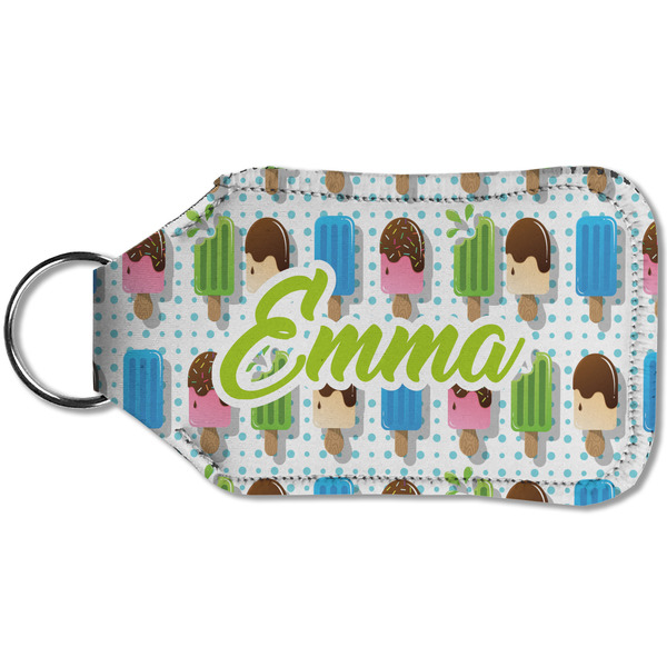 Popsicles and Polka Dots Sanitizer Holder Keychain - Small (Back)